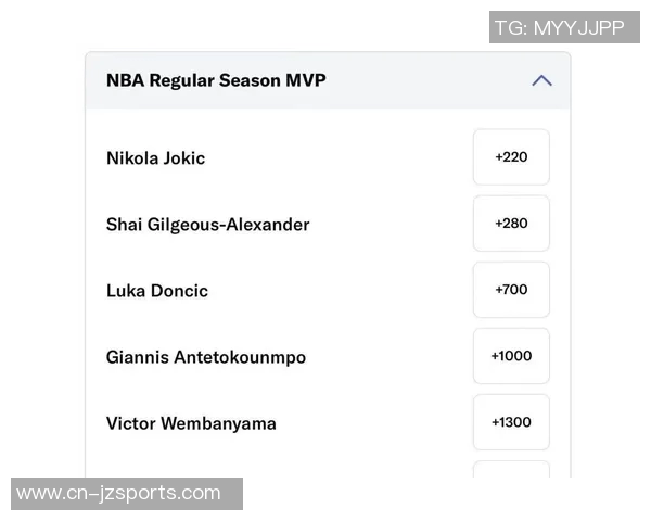 新赛季大个子球员MVP赔率分析约基奇领跑文班紧随其后锡安也在榜上